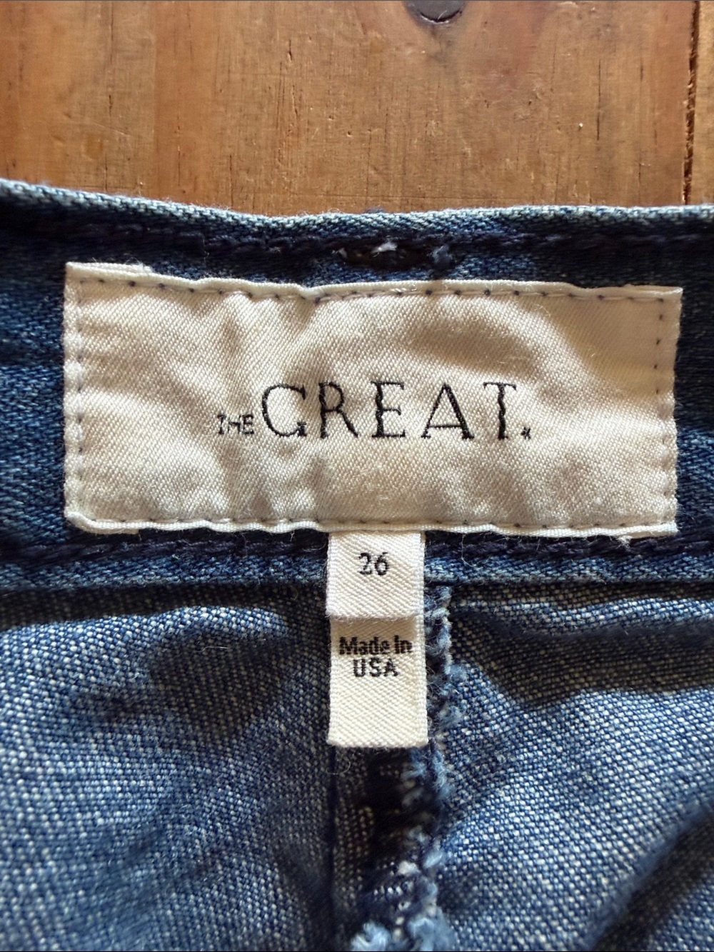 THE GREAT. Wide-Leg Denim Seafarer Jeans in Deep Blue - Picture 5 of 7